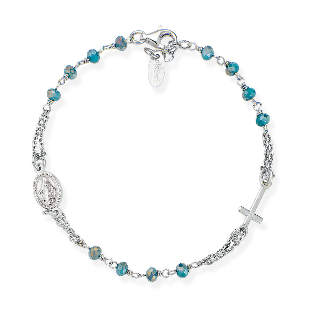Bracciale rosario Amen unisex rosari con cristalli BROBP3
